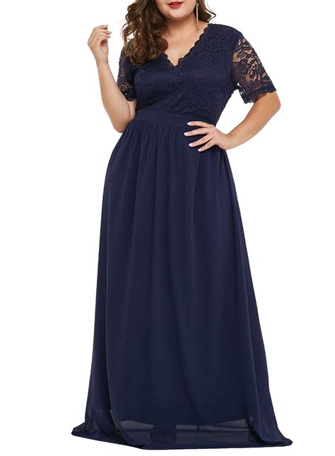 plus size lace gown